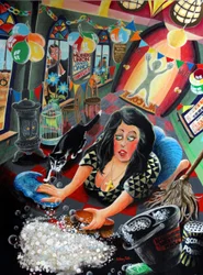 Polly Garter, 2005 (akryl på panel)